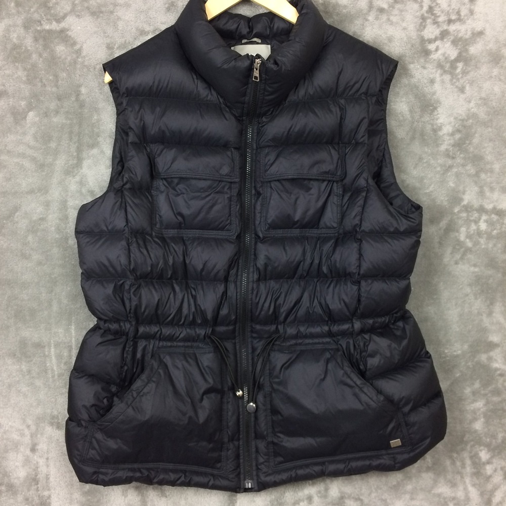Soia & Kyo Down Puffer Vest Womens XL Deanna Coat Black Winter Outdoors Lux
